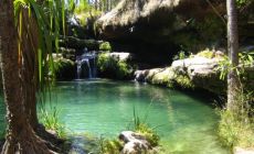 Přírodně vytvořený bazének v národním parku Isalo